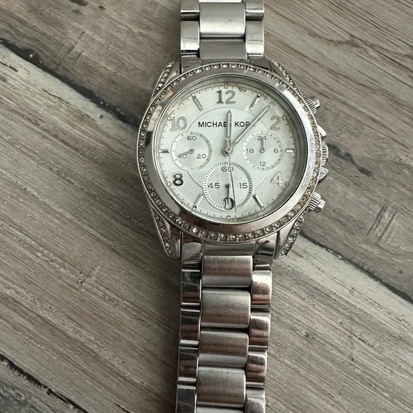 Michael Kors Silver Chronograph Watch - Picture 3 of 4